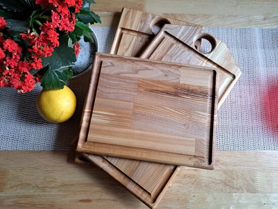 Oša koka virtuves dēlītis – trīs varianti