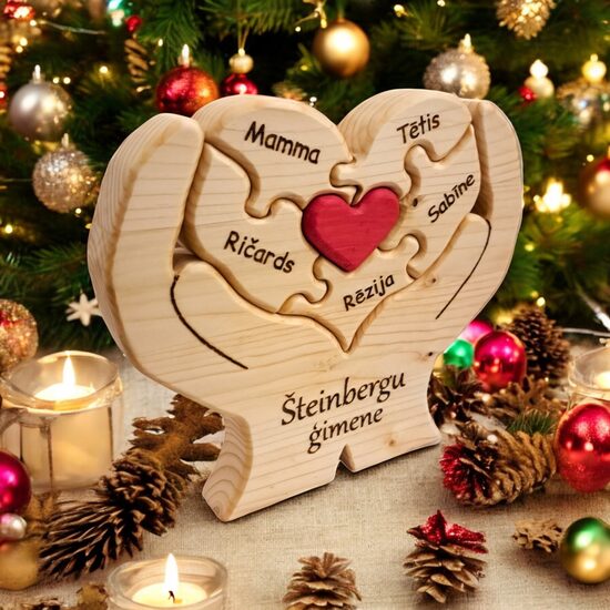 Family puzzle "Heart"