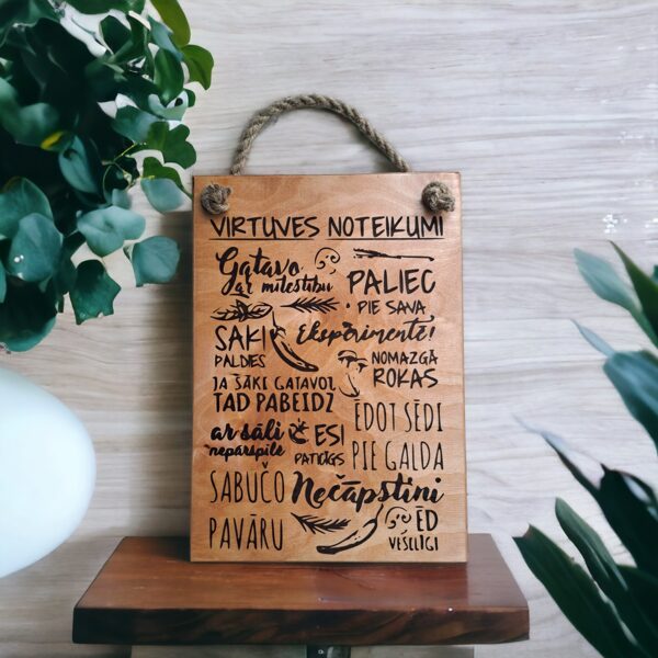 Dekors "Virtuves noteikumi"